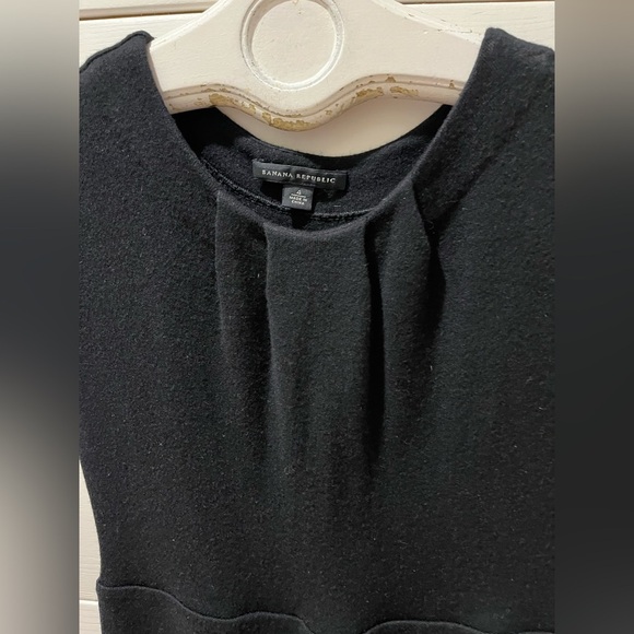 BANANA REPUBLIC little dress 55% black wool size 4 - Picture 8 of 9